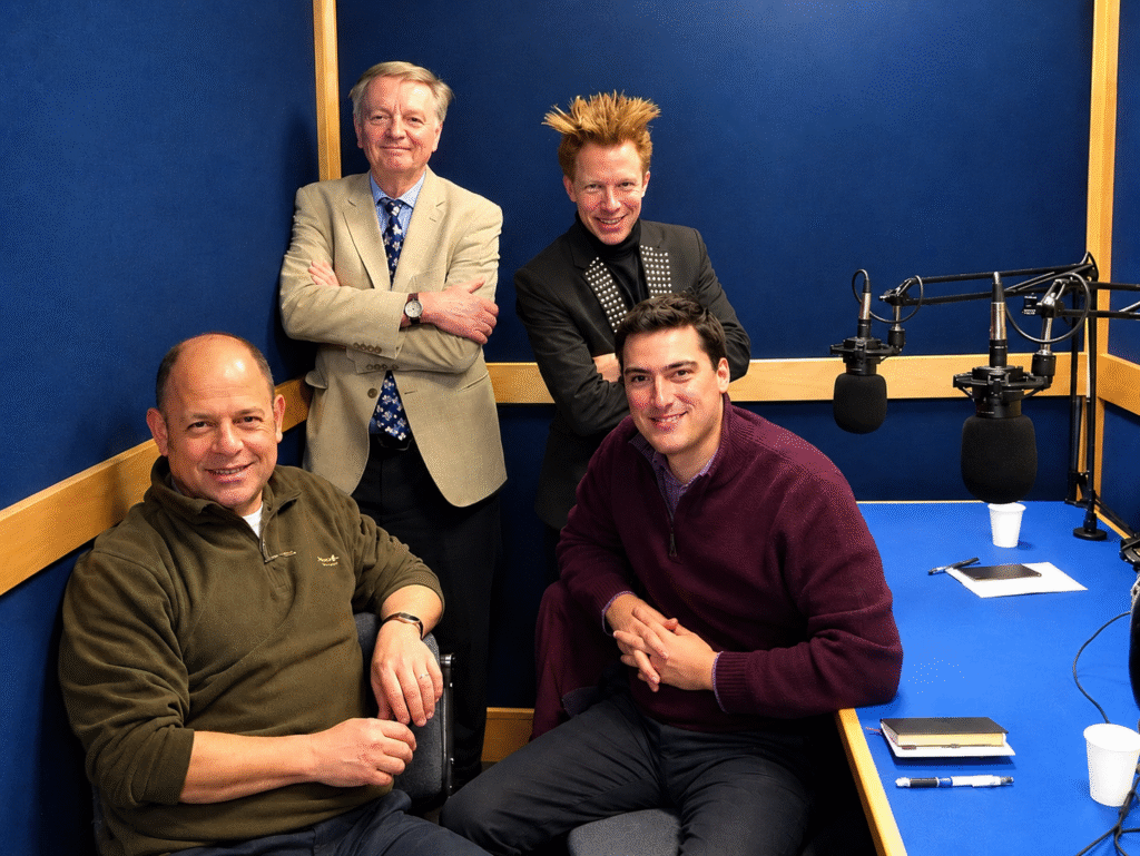 Photo showing Clive Roslin (top left), Phil Dave (top right), Joe Craig (bottom right) and Jeremy Jacobs